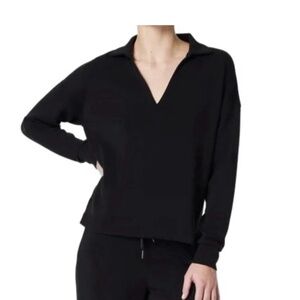 SPANX AirEssentials Polo Top in Very Black – NWT, Size Medium
